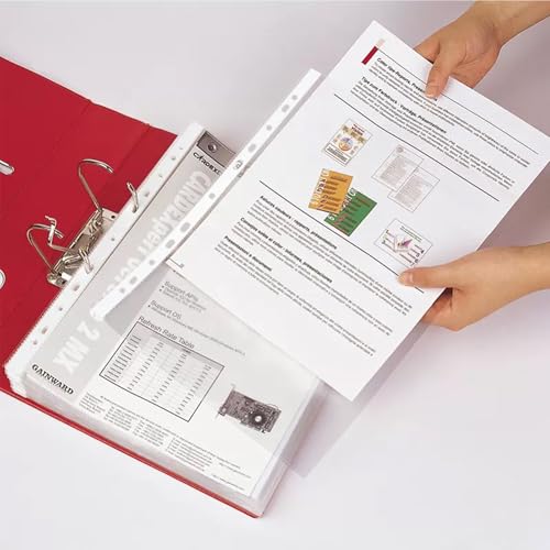 Pochettes transparentes A4 perforées extra fortes pour classer 300 documents - 4