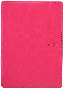 Huasiru PU Leather Case Cover for Amazon Kindle 4 & Kindle 5 Generation (Button Version) Only, Rosy