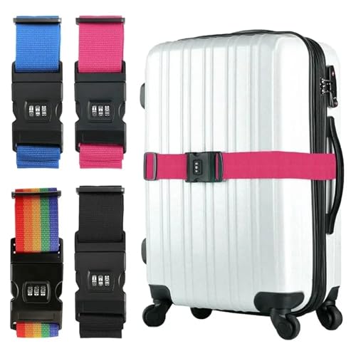 Travel case sangles ceintures de bagages noires élastiques ajustables - 2