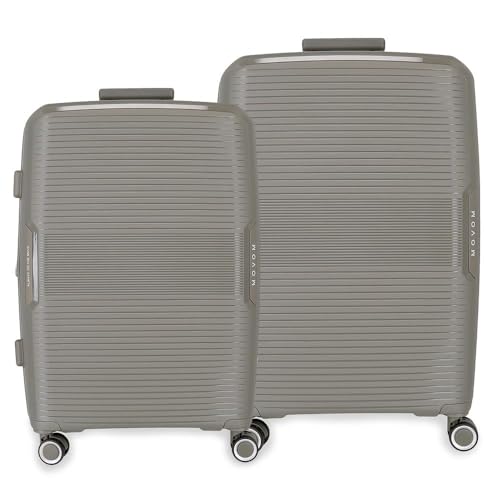 Valises rigides Movom Inari en polypropylène haute résistance gris