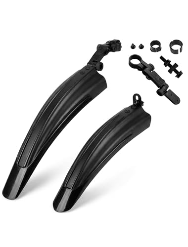 OVTSPO Fahrrad Schutzblech Set 20-26Zoll Robuste und Spritzschutzset Verstellbarer Schutzbleches MTB für Vorder- und Hinterrad Universalgröße für Mountainbikes und Cityräder (Schwarz)