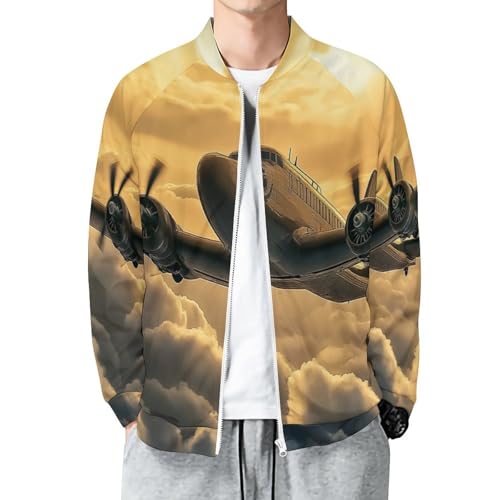 Veste de sport imprimé avion vintage avec poches latérales