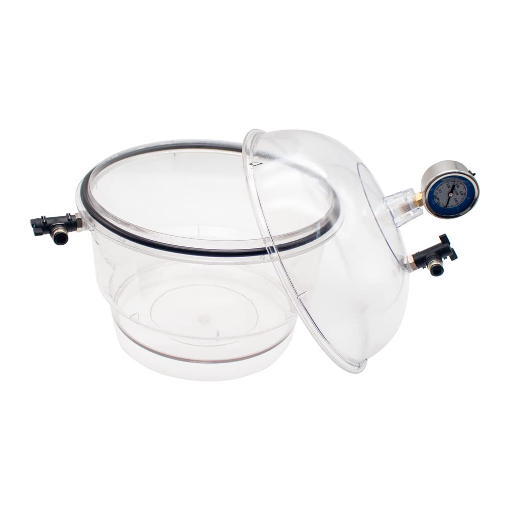 Secador Al Vacío de Plástico de Policarbonato de 150MM, Desecador de Laboratorio, Almacenamiento de Secado Al Vacío, Válvula Doble Con Manómetro