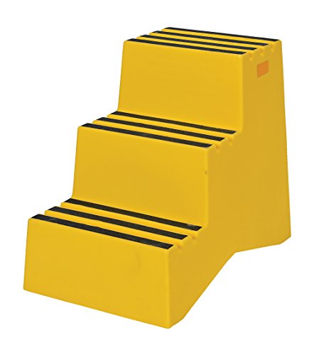 Vestil VST-3-Y Polyethylene Step Stool, 3 Step, Yellow