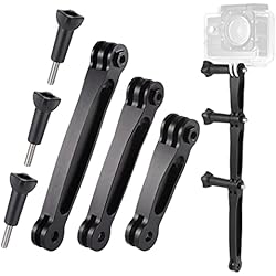 Soporte Lineas Kite Gopro Zocipro 3-en-1 Soporte Casco Gopro de Aleación de Aluminio, Kit de Brazo de Extensión Cámara, Compatible con Gopro Serie, SJCAM y Otras Cámaras de Acción