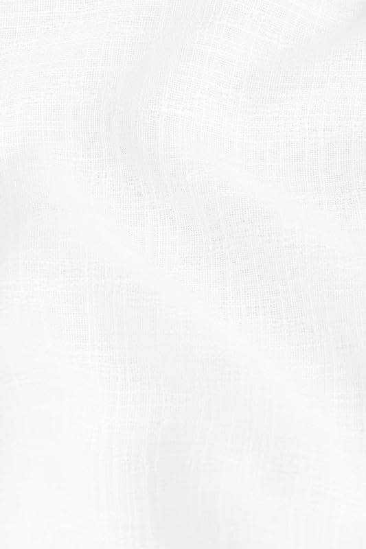 Image of SNITCH Roomy White Cuban Collar Solid Relaxed Fit Shirt