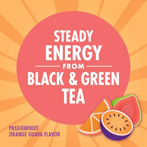 Image of V8 +Energy Passionfruit Orange Guava Juice Energy Drink, 8 fl oz Can (6 Pack)