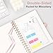 AHGXG Lined Spiral Notebook Journal for Women, Hardcover Leather Notebook College Ruled 140 Pages, A5 5.7