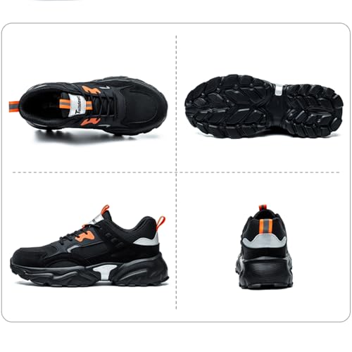 Image of Nutropa Steel Toe Boots for Men, Lightweight Safety Work Shoes, Comfortable Breathable Composite Toe Boots Slip-Resistant Indestructible Shoes