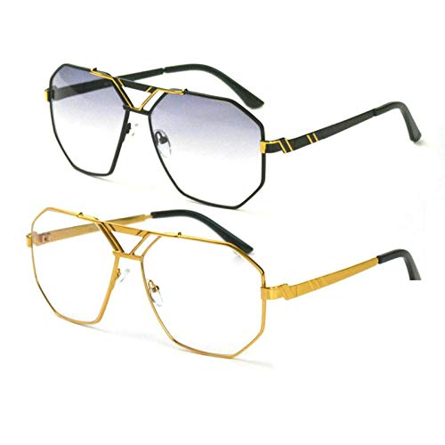 mincl/unisex rectangular sunglasses special metal bridge