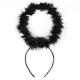 FUNCREDIBLE Black Angel Halo Headband - Extra Feather Dark Angel Halo Headbands - Halloween Angel...