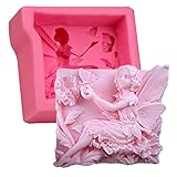 3D Fairy Butterfly Silicone Soap Mold Fondant Chocolate Candy Cake Decorating Baking Tools Polymer Clay Wax Angel Flower Silicone Mould