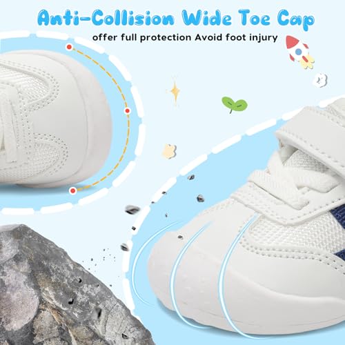 Image of Scurtain Baby Shoes Boy Girl First Walking Shoe Infant Crib Breathable Sneakers Lightweight Barefoot Shoes for Babies