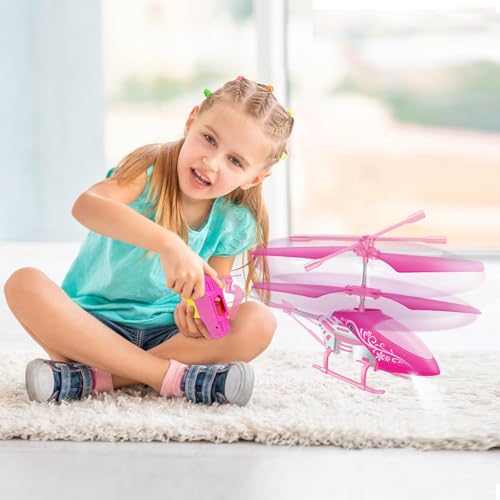 Remote Control Helicopter for Kids, 2.4GHz Rc Helicopter Toy for Ages 8 9 10 12 13 14+, 3.5 Channel, Gyro Stabilizer, Altitude Hold,Pink RC Planes Ideal Festival Gifts Toy for Kids Adults,Red - Image 3