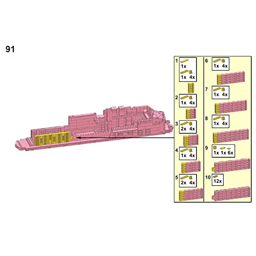 Mocdiy Technik Zug Bausteine 2.4Ghz RC 8wide Union Pazifik ES44AC,1716+ Teile Bahn Bausatz Spielzeug Klemmbausteine,MOC… – Bild 8