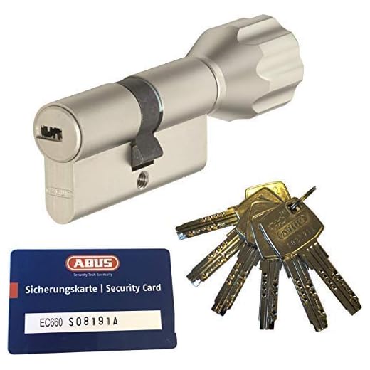 ABUS EC660 ECK660 Profil-Knaufzylinder Länge (a/b) Z45/K45mm (c=90mm) mit 6 Schlüssel, mit Sicherungskarte