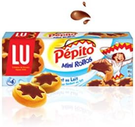 Pepito Mini Rollos Chocolate and Milk Coated Biscuit 225G