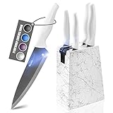 Das Messerset mit Messerblock ist flexibler - Ein spezielles Verfahren garantiert die Qualität des Wanbasion Küchenmessersets mit Messerblock, das flexibler ist. Daher ist das Messerset schwer zu biegen und zu brechen.