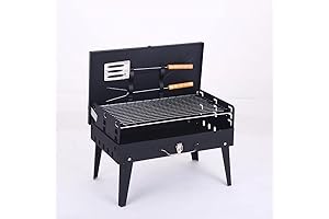 Advanced Grill with Barbecue Grill Stall and Portable Charcoal Box