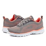 Avia Dive Lightweight Running Sneakers for Women with Memory Foam - Medium Grey/Light Pink/Silver Grey, 7 Medium