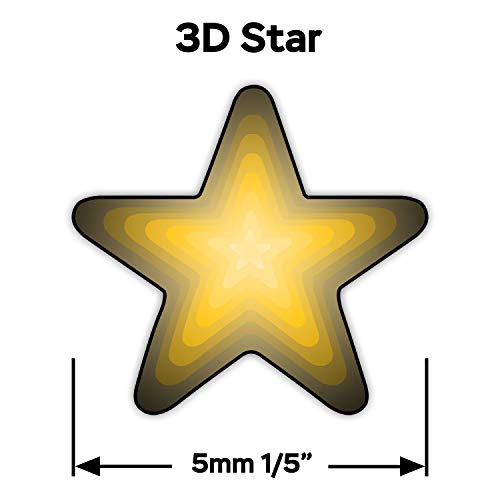 Hemway Ultra-Schein-Glitter - 1/5" 0,2" 5 mm - 3-D Geprägter Sternförmiger Glitter Pailletten für Dekoration, Harz, Scrapbook, Kunst, Kunsthandwerk, Design, Nail und Kosmetik - Gold - 50 g – Bild 3