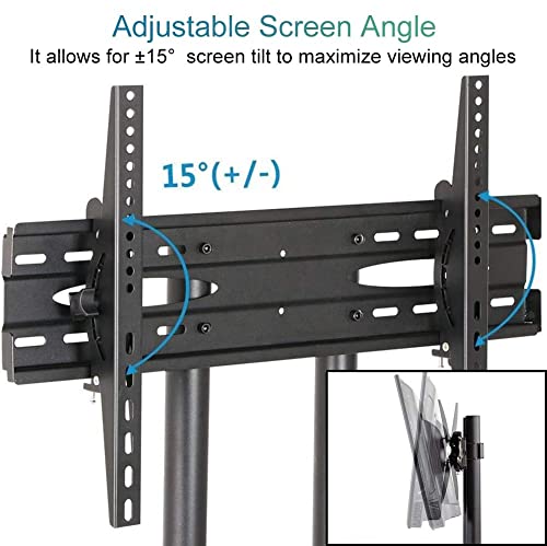 Soporte móvil para TV ajustable en altura con ruedas miniatura 3