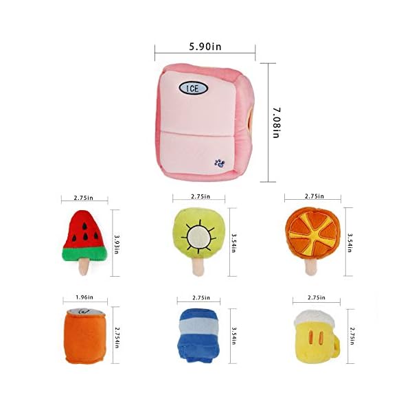 LayziePaw Squeaky Puppy Dog Toy Ice Lolly and Drinks in The Refrigerator – Interactive Hide and Seek Type Puzzle Toy for Dogs, Small Size LayziePaw Squeaky Puppy Dog Toy Ice Lolly and Drinks in The Refrigerator – Interactive Hide and Seek Type Puzzle Toy for Dogs, Small Size