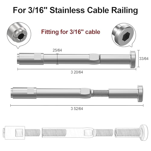 Barandilla de cable invisible de 3/16 pulgadas BLIKA sin estampado para terrazas de madera 2