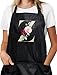 INNObeta Delantal para mujer, delantal de cocina con iniciales con 3 bolsillos grandes, delantal de cocina para mujeres, mamá, abuela, cocina, color negro, Z, Talla única