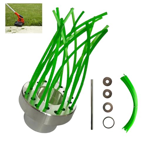 Profi Nylon Unkrautbürste für Freischneider, Wildkrautbürste für Motorsense Inkl. Gratis 32x Strapazierfähiger Nylon-Faden, Universal Freischneider Zubehör, Schonende und Effiziente Unkraut