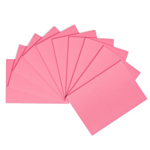 Image of uxcell 10pcs Corrugated Cardboard Paper Sheets,Light Pink,11.69-inch x 8.27-inch,for Craft and DIY Projects