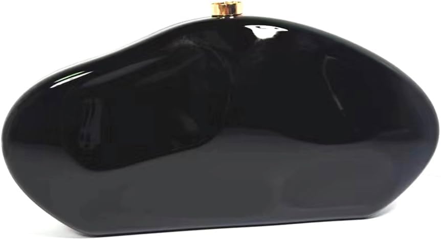 Acrylic Shell Clutch Purse for Women Metallic Evening Bag Large Designer Acrylic Handbag for Wedding Party Prom