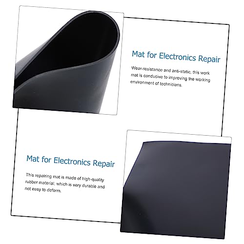 DOITOOL Tapete De Mesa Antiestático De 2 Peças Joias Pretas Acessórios Eletrônicos Tapete De Borrach