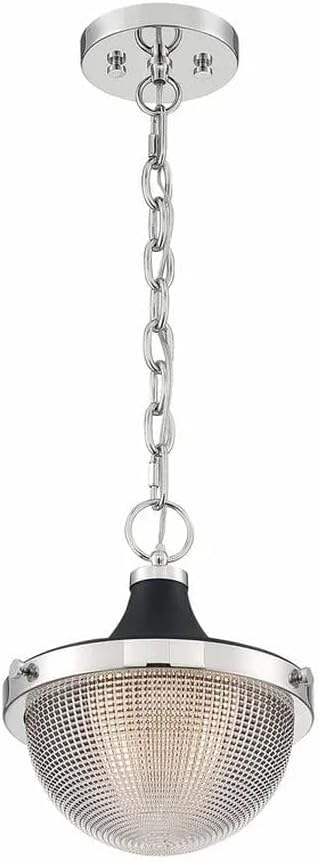 Nuvo Lighting 45923672705 One Light Pendant, Burnished Brass/Black