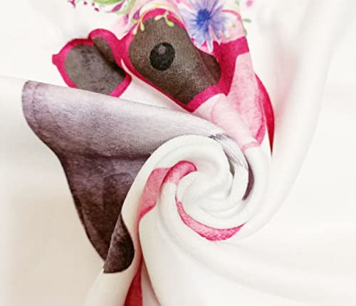 Jalibei Funny Flamingo Hand Towels White Polka Dots Bath Towels Soft Kitchen Dish Towels 13.6*29 For Household Daily Use | Home Decoration | Carry-On Hotel Gym Spa #TOP1