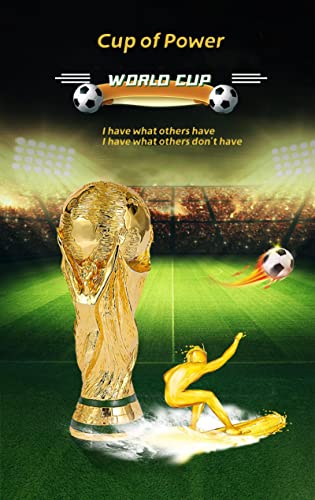 Copa do Mundo 2022 Troféu de Resina Copa do Mundo Réplicas Troféu de Futebol Dourado Ornamentos Deco