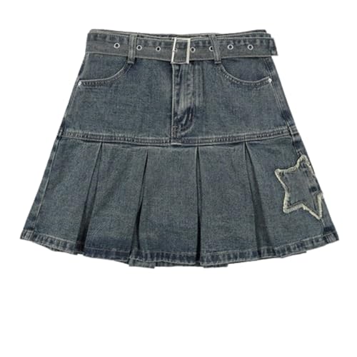 Amazon.com: QJK Star Denim Mini Skirt - Summer Y2K Trendy