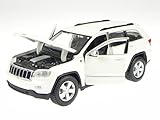 Material: Druckguss Jeep Grand Cherokee Laredo weiss Modellauto 31205 Maisto 1:24