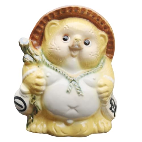 7色から選べる【5号福々風水狸 ta-0450(黄色)】信楽焼 たぬき 置物 たぬきの置物 信楽焼 狸 タヌキ 玄関先 開店祝い 新築祝い プレゼント 贈り物 おしゃれ 陶器 5号福々風水狸 ta-0450