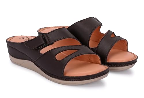 Image of Karaddi Women's Flats Sandal | Platform Heels Soft Cushion Ortho Sandals for Ladies Fashion | Comfort Open Toe Sandal