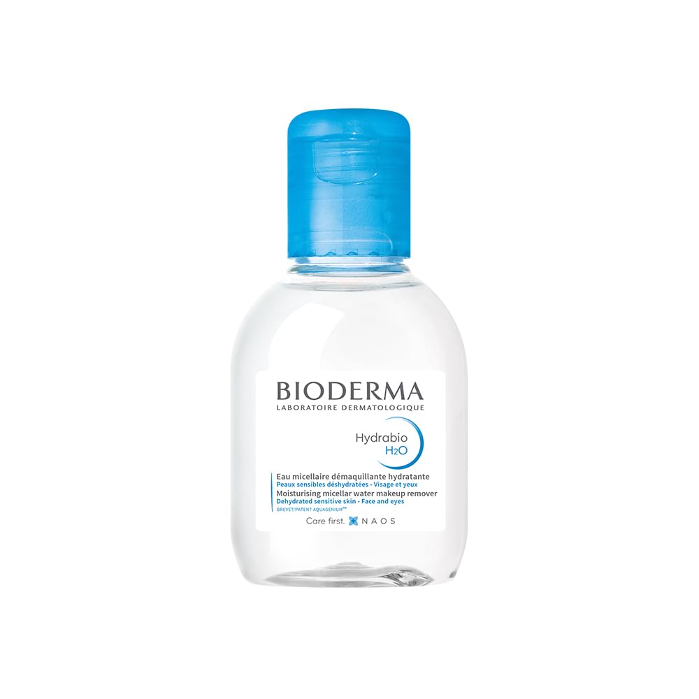 Bioderma H2O 3.4 fl oz (100 ml) Facial Cleansing, Makeup Remover, Cleansing Water, For Sensitive Dry Skin, No Coloring, Ethyl Alcohol Free, Oil Free, Paraben Free, Weak Acid