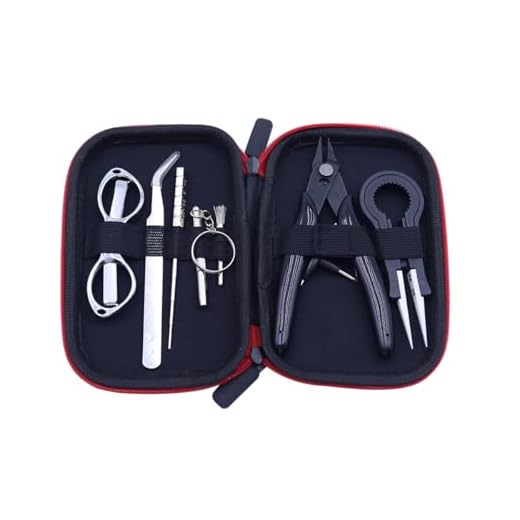 Nicear DIY-Werkzeugsatz, Spulenvorrichtungs-Wickelset, Keramikpinzette, Spulenset, Drahtschneider, Klappschere, Schraubendreher mit Tragetasche