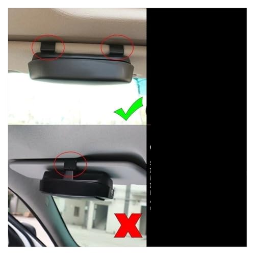 Boîte de rangement réutilisable pour lunettes de voiture clipsable