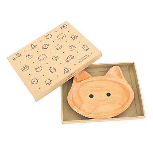 Time Concept Kids Petits Et Maman Wooden Plate - Cat - Reusable Home/Party/Picnic Dinnerware
