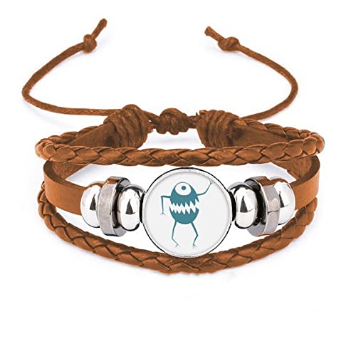 Bracelet en cuir Cyclops idée cadeau homme motif Alien Art Déco