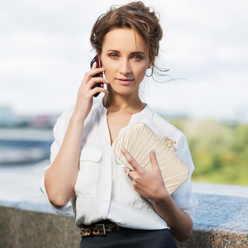 Purses for Women Evening Bag Handbags Formal Pleated Clutch Bag with Chain for Prom Wedding Party Black-tie affairs - Image 4