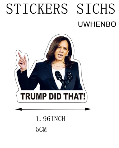 Image of 200PCS Truomp I Did that Stickers Anti MAGA Stickers 2'' Size We Did that Funny Decal Anti Truomp Stickers UWHENBO Waterproof,No Residue Leaves, Funny Decal Anti MAGA Merchandise Orange