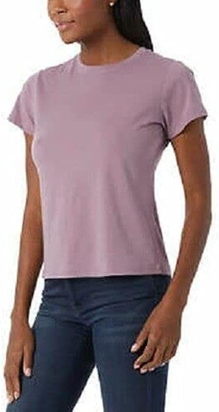 32 Degrees Cool Women's Ultra Soft Cotton Tee - 3-Pack (White/White/Violet Pink