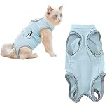 Materiales de alta calidad: Nuestras batas quirúrgicas para mascotas están hechas de telas, materiales transpirables y cómodos, livianos y ventilados por aire, lo que hace que su mascota sea cómoda de usar.