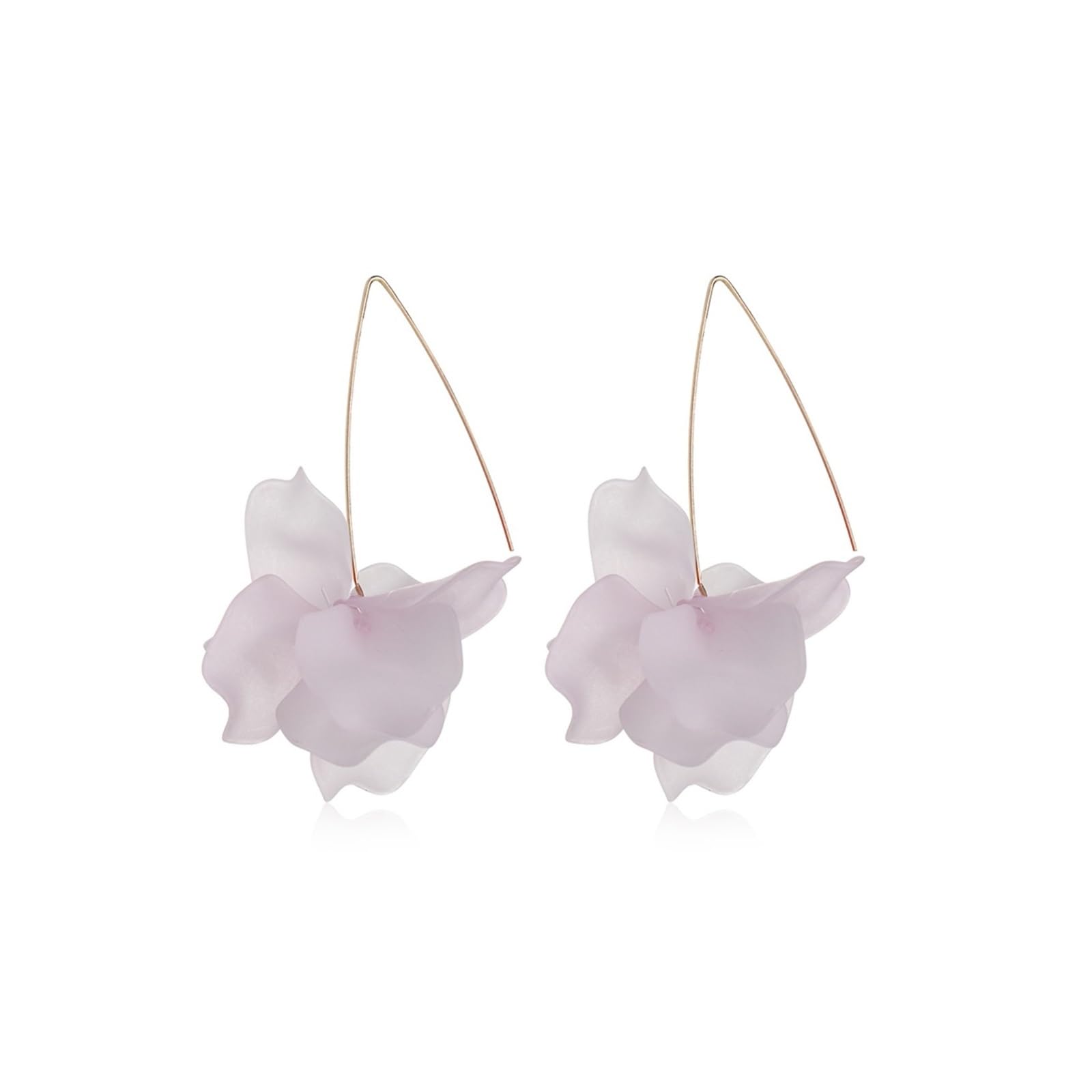 Design da 1 Coppia colorato in Resina Fiore Lungo Lunghe boemi Fatti a Mano Petalo Orecchini Femminili